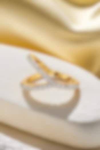 Two-Tone Finish Lab-Grown Diamond Interlock Ring by Lukson at Pernia's Pop Up Shop