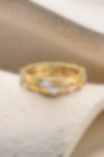 Gold Plated Lab-Grown Diamond Clover Ring by Lukson at Pernia's Pop Up Shop