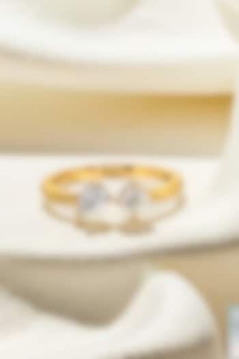 Gold Plated Lab-Grown Diamond Toi-Et-Moi Ring by Lukson at Pernia's Pop Up Shop