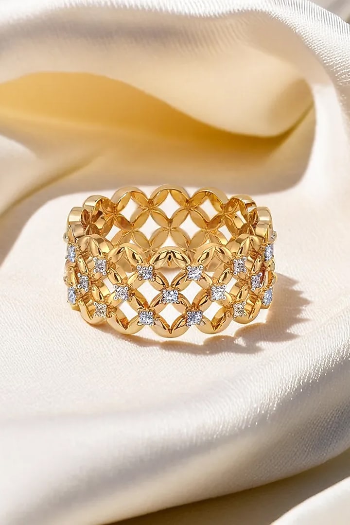 Gold Plated Lab-Grown Diamond Cocktail Ring by Lukson at Pernia's Pop Up Shop