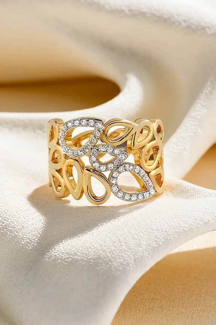 Gold Plated Lab-Grown Diamond Cocktail Ring by Lukson at Pernia's Pop Up Shop