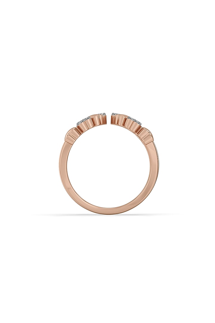 Rose Gold Plated Heart-Shaped Diamond Ring by Lukson at Pernia's Pop Up Shop