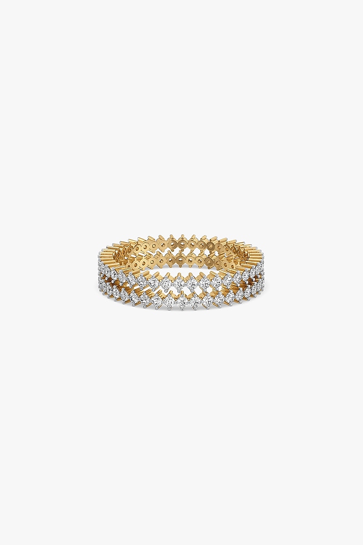 Gold Plated Lab-Grown Diamond Stackable Ring by Lukson at Pernia's Pop Up Shop