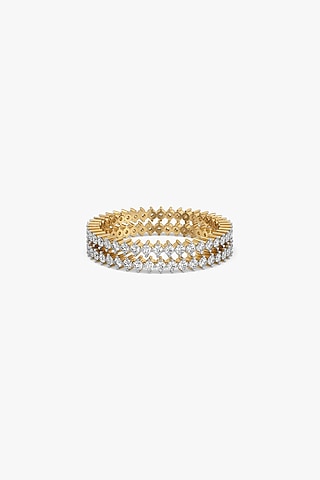 Gold Plated Lab-Grown Diamond Stackable Ring by Lukson