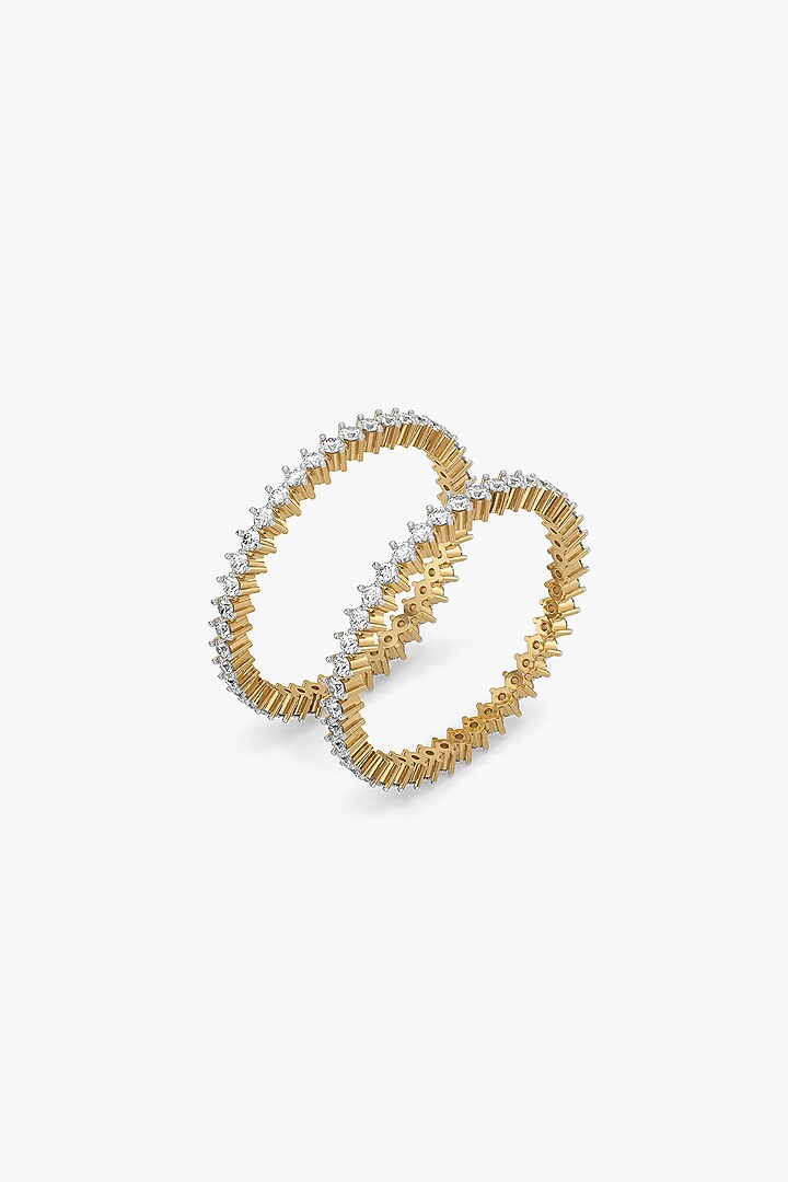 Gold Plated Lab-Grown Diamond Stackable Ring by Lukson at Pernia's Pop Up Shop
