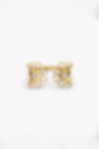 Gold Plated Lab-Grown Diamond Open-Top Ring by Lukson at Pernia's Pop Up Shop