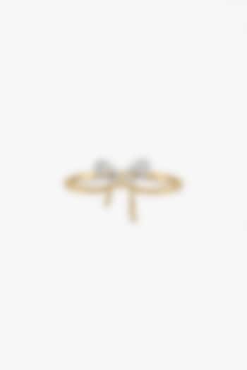 Gold Plated Lab-Grown Diamond Bow Ring by Lukson at Pernia's Pop Up Shop