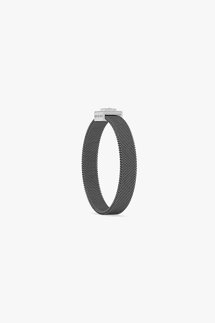 Silver Finish Lab-Grown Diamond Bracelet In Silver by Lukson at Pernia's Pop Up Shop