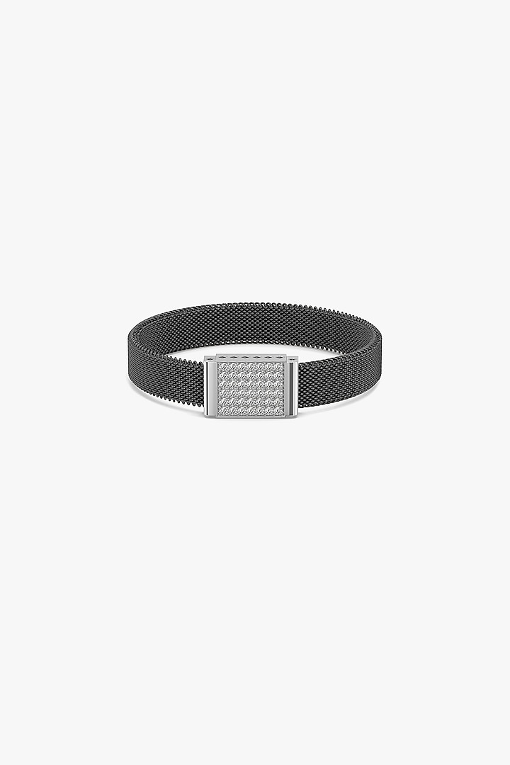 Silver Finish Lab-Grown Diamond Bracelet In Silver by Lukson at Pernia's Pop Up Shop