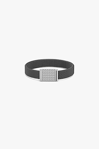 Silver Finish Lab-Grown Diamond Bracelet In Silver by Lukson