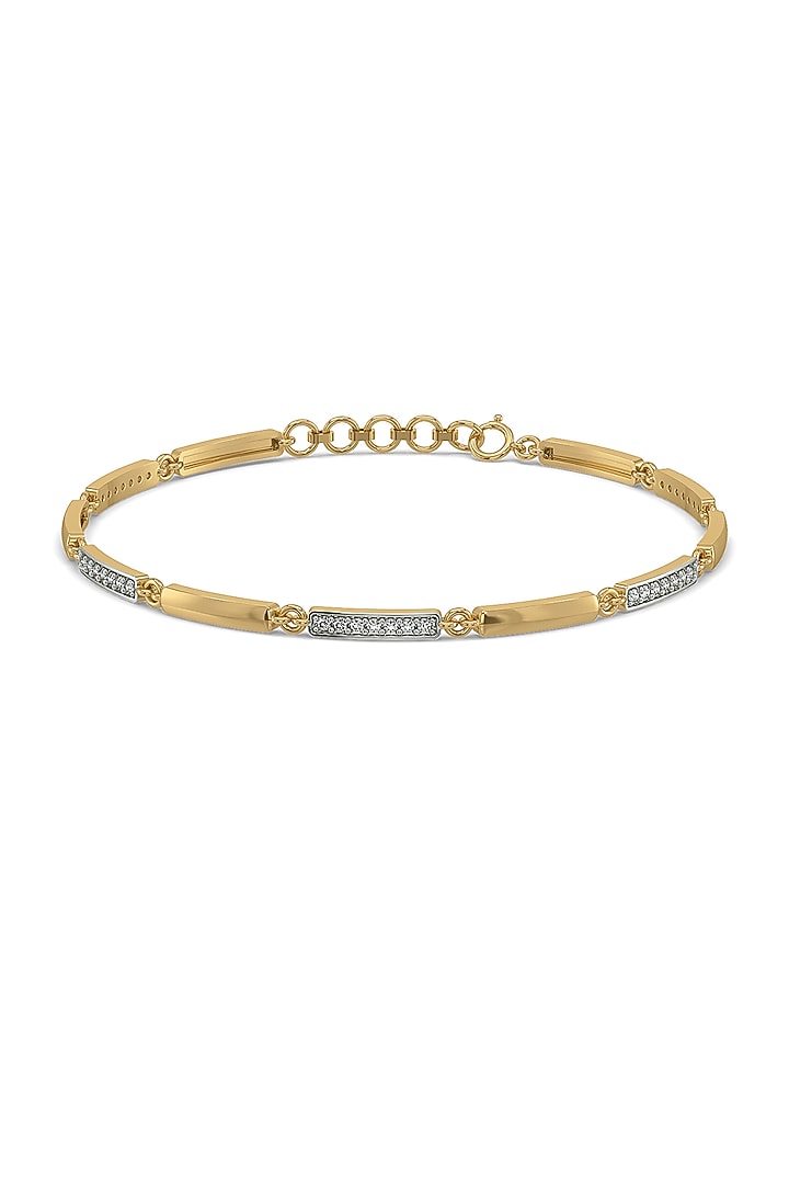 Rose Gold Plated Diamond Simplicity Spark Tennis Bracelet by Lukson at Pernia's Pop Up Shop