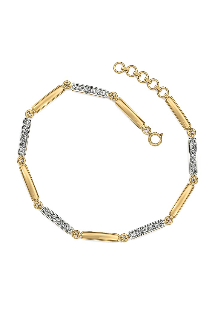 Rose Gold Plated Diamond Simplicity Spark Tennis Bracelet by Lukson at Pernia's Pop Up Shop