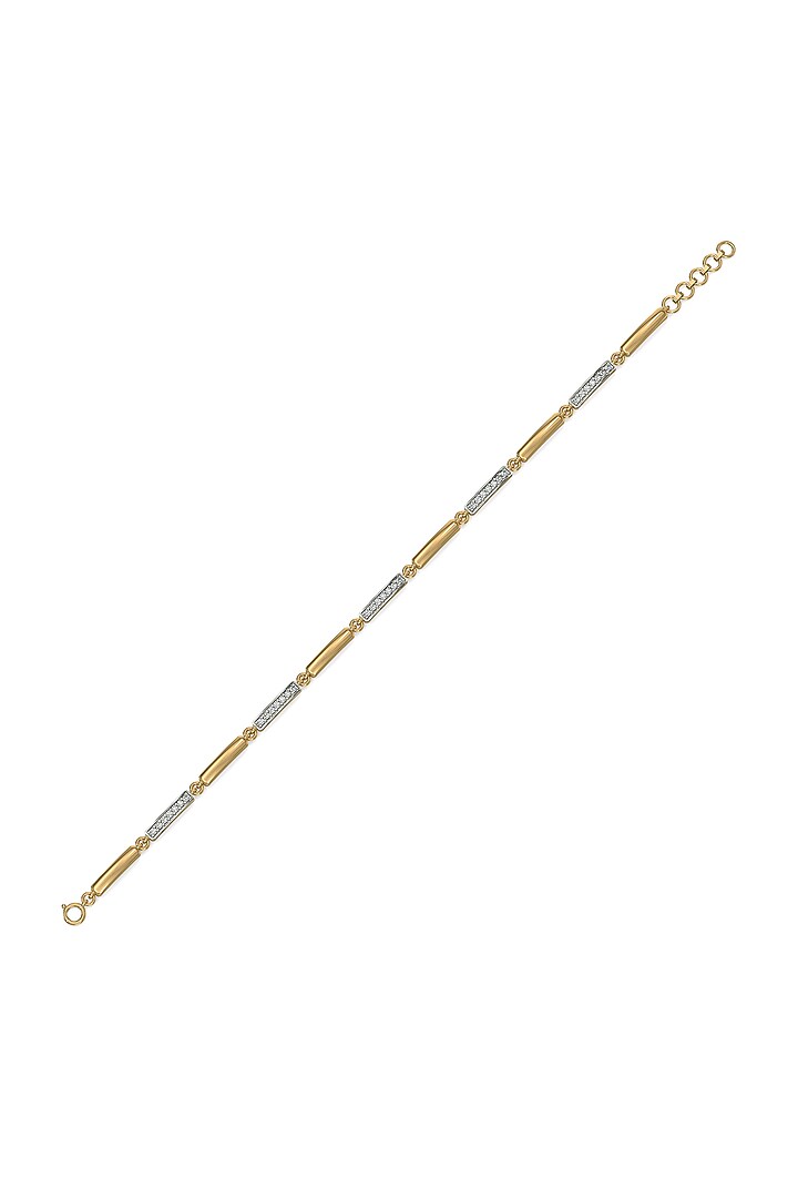 Rose Gold Plated Diamond Simplicity Spark Tennis Bracelet by Lukson at Pernia's Pop Up Shop