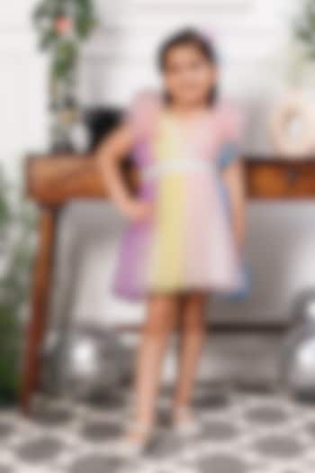 Pink Tulle Embellished Dress For Girls by The Lush Affair at Pernia's Pop Up Shop