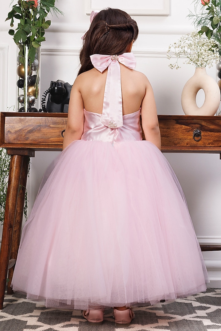 Pink Soft Tulle Gown For Girls by The Lush Affair at Pernia's Pop Up Shop