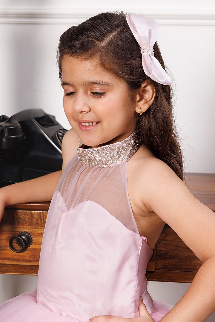 Pink Soft Tulle Gown For Girls by The Lush Affair at Pernia's Pop Up Shop