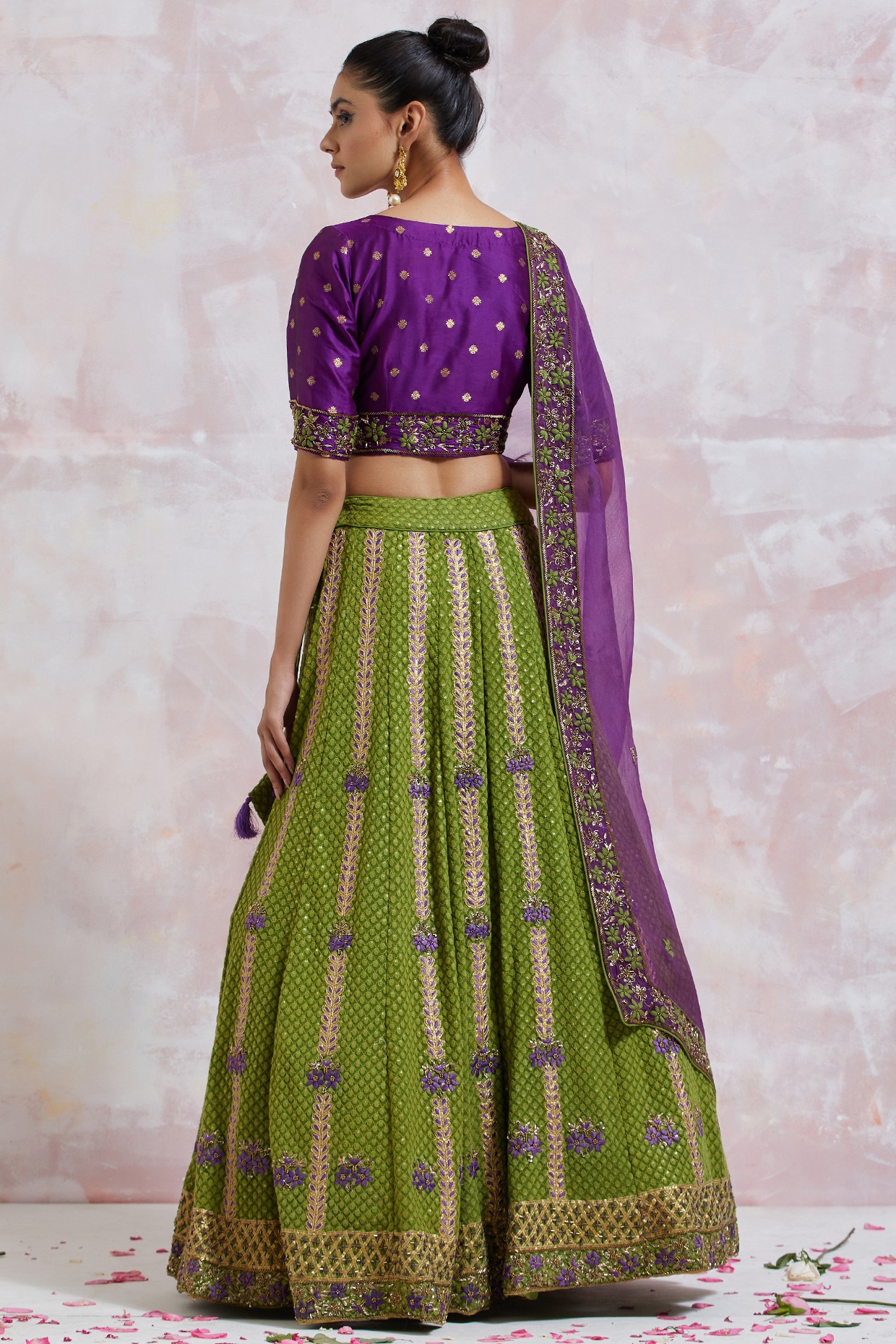 Purple Banarasi Lehenga Choli 278634