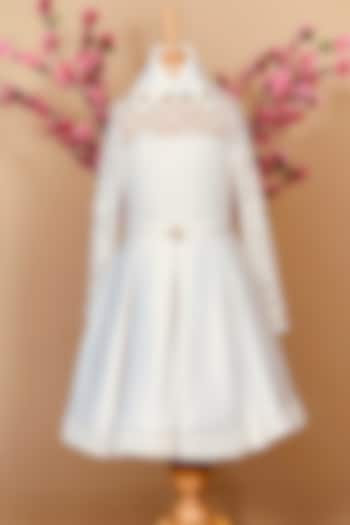 White Lace Dress For Girls by Little Vogue Club