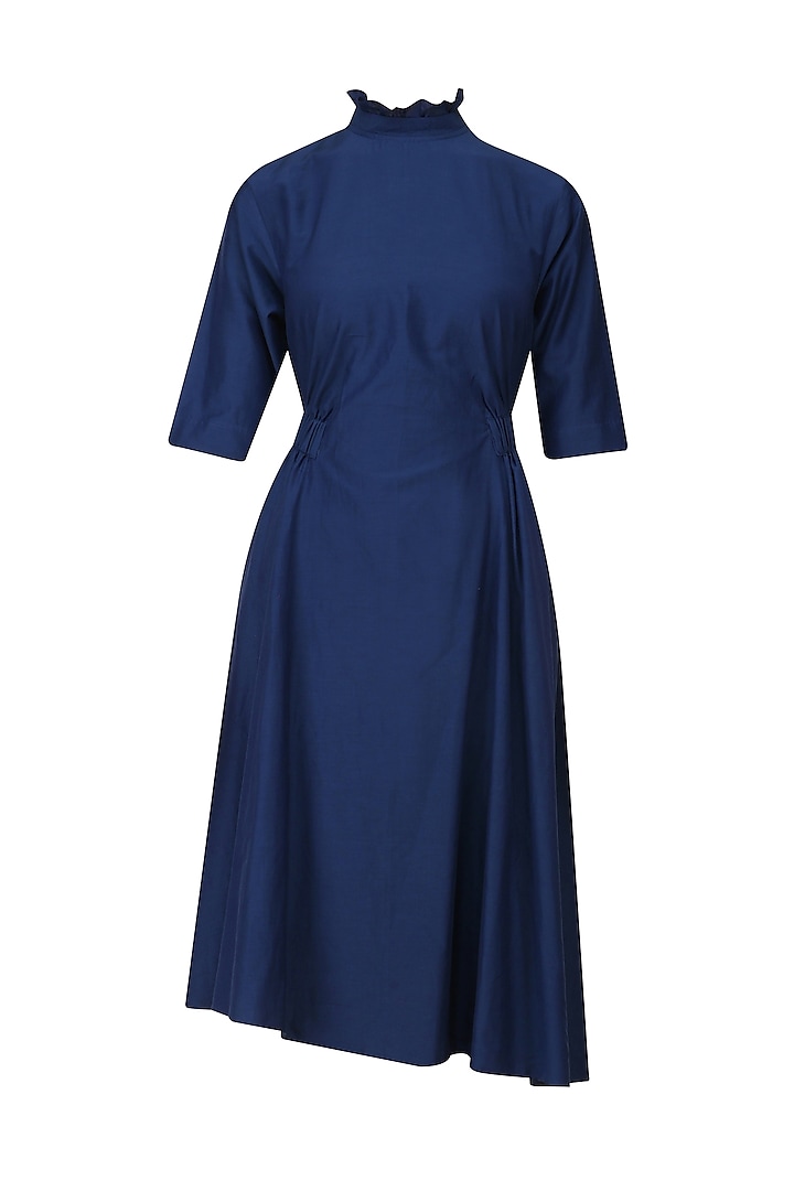 Blue Side Elasticated Dress by Lovebirds