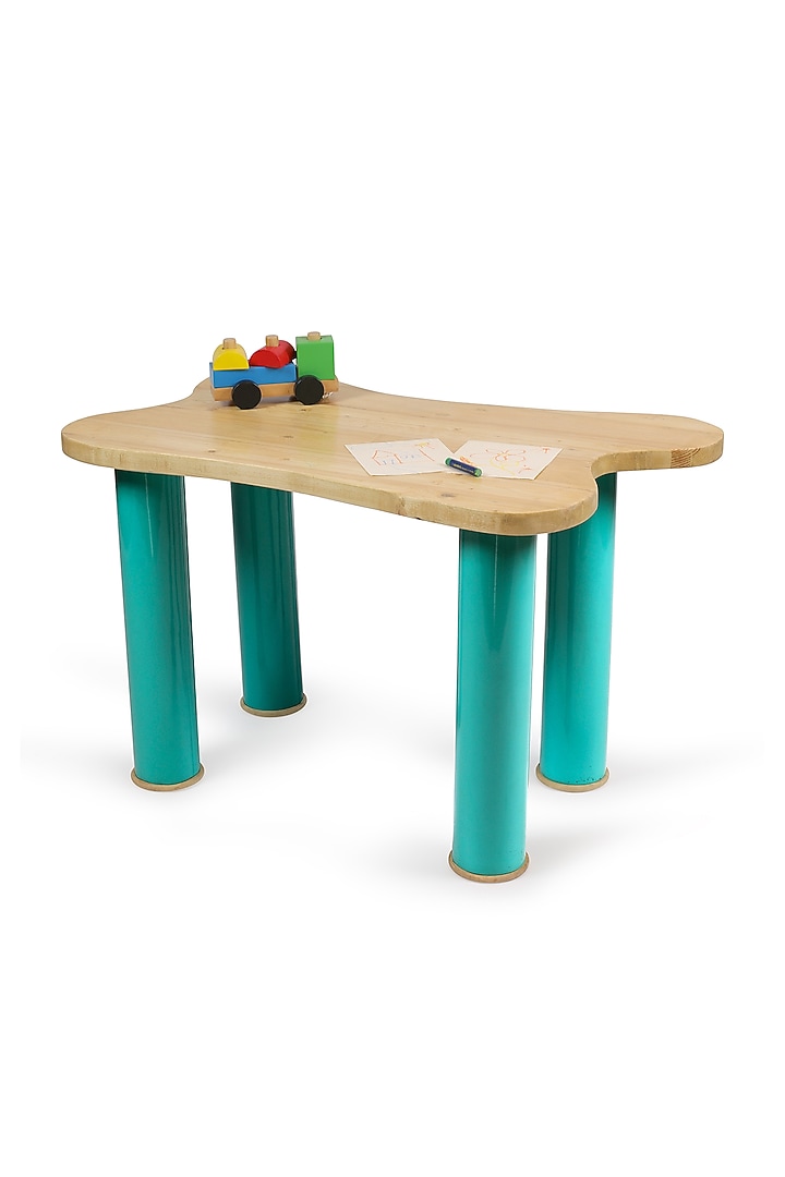 Aqua Pine Wood Desk & Chair by Living with Elan at Pernia's Pop Up Shop