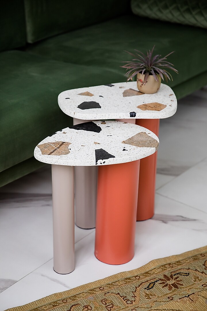Multi-Colored Terrazzo Tables (Set of 2) by Living with Elan