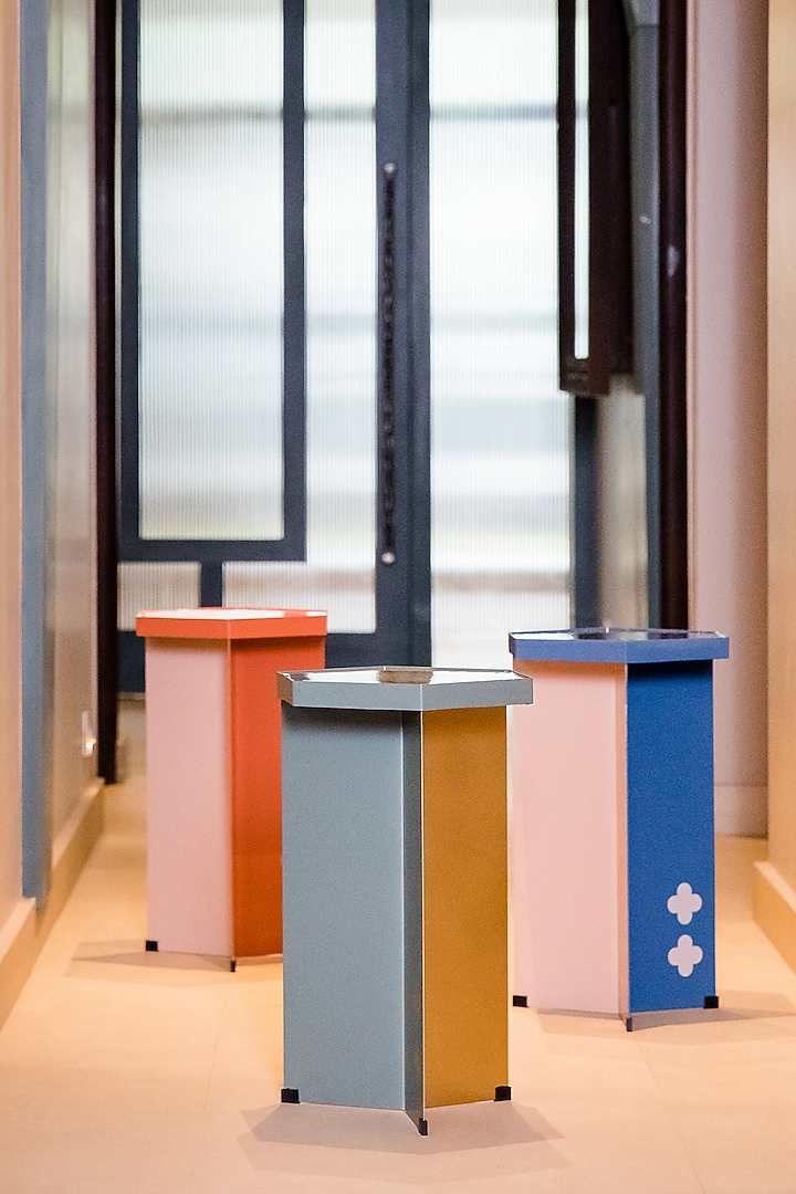Terracotta Mild Steel Hexagonal Table by Living with Elan at Pernia's Pop Up Shop