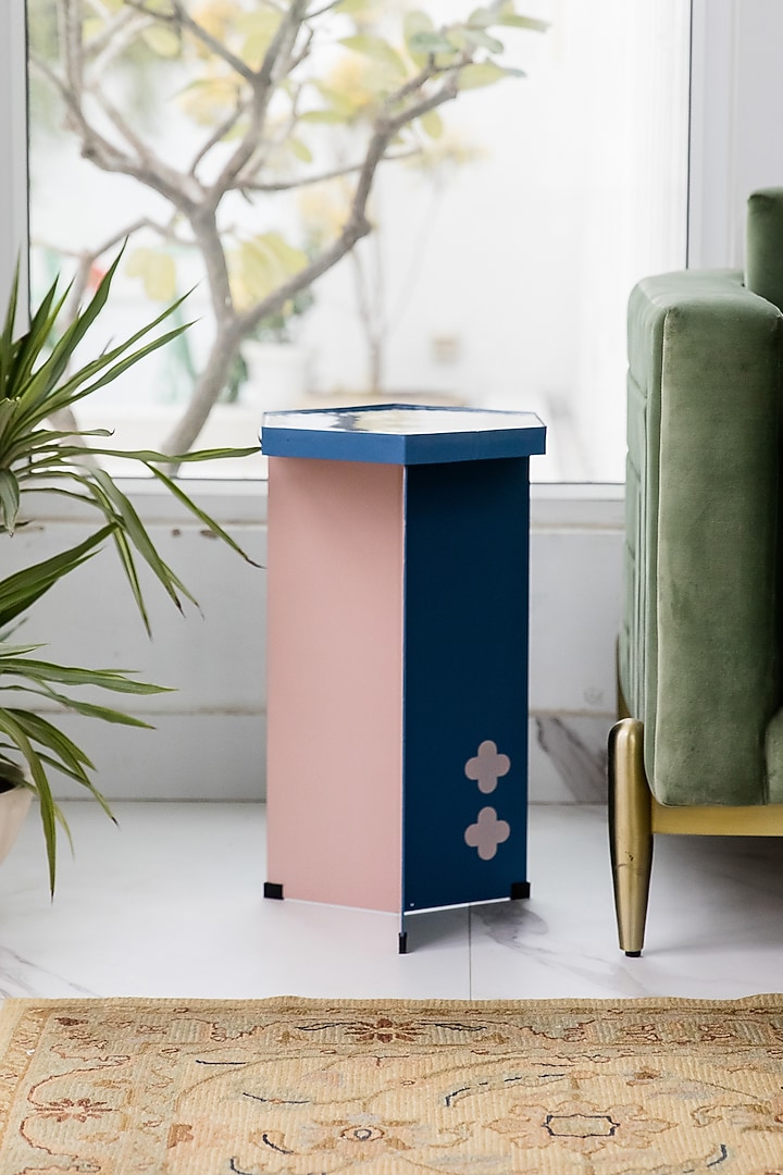 Caspian Blue Mild Steel Hexagonal Table by Living with Elan at Pernia's Pop Up Shop