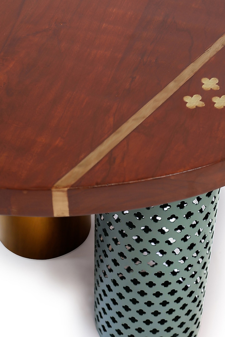 Brown & Green Teak Wood Coffee Table by Living with Elan at Pernia's Pop Up Shop