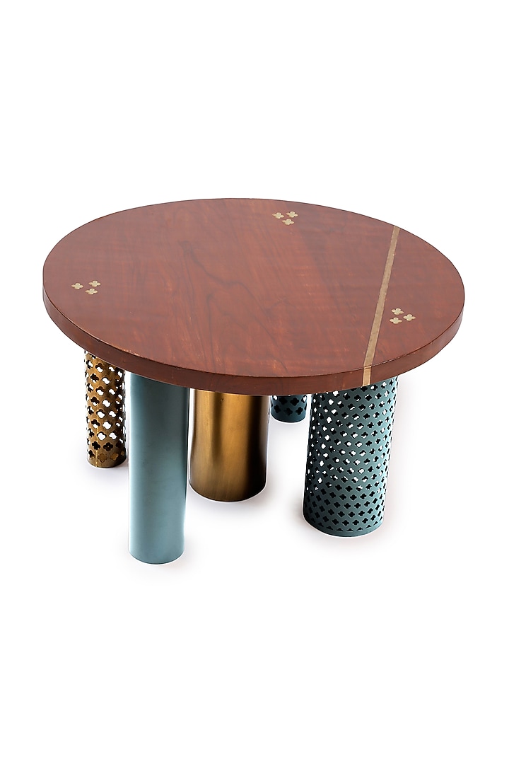 Brown & Green Teak Wood Coffee Table by Living with Elan at Pernia's Pop Up Shop