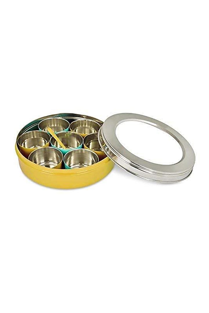 Yellow Stainless Steel Spice Box Set by Living with Elan