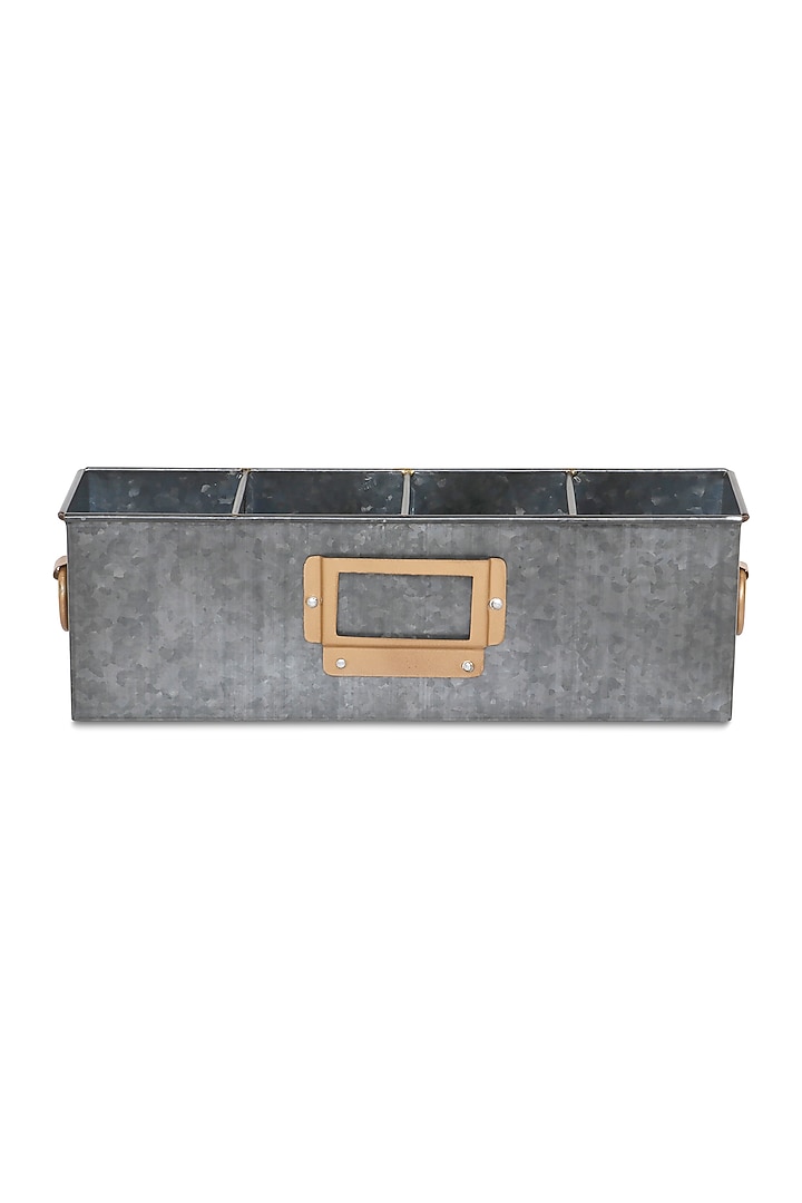 Antique Black Galvanized Steel Desk Organizer by Living with Elan at Pernia's Pop Up Shop