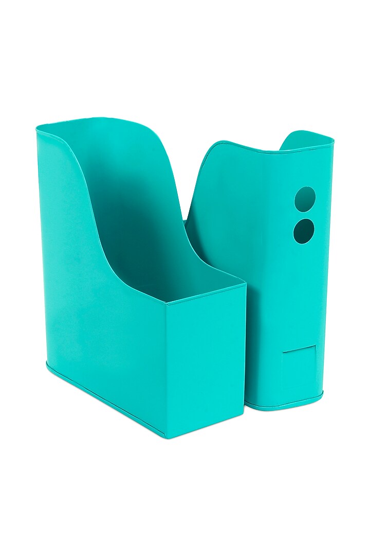 Aqua Green Magazine Holders (Set of 2) Design by Living with Elan at