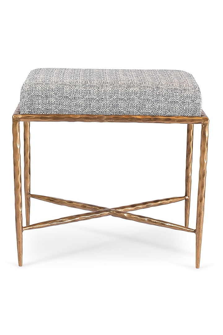 Blue Forged Iron Stool by Living with Elan at Pernia's Pop Up Shop