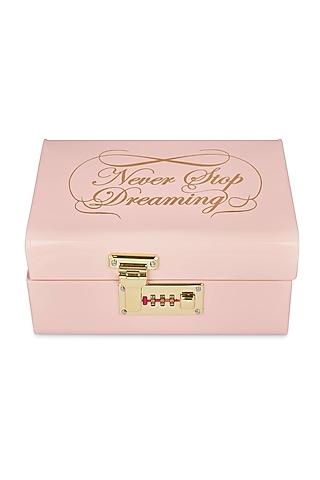 ELAN Vintage Metal Storage Trunk, Decorative Box (Dreaming, Powder Pink) by Living with Elan