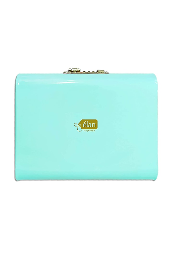 Elan Sparkle Storage Trunk, Jewelry & Makeup Storage Chest w/Lock (Aqua) by Living with Elan at Pernia's Pop Up Shop