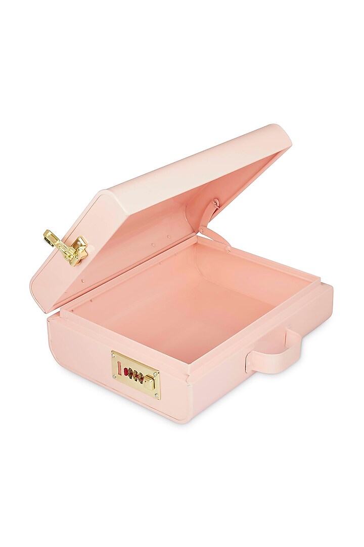 Elan Vintage Style Briefcase Happy Girls Trunk, Powder Pink by Living with Elan at Pernia's Pop Up Shop