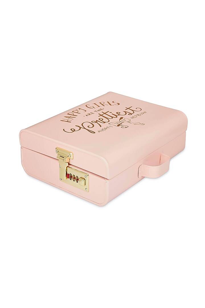 Elan Vintage Style Briefcase Happy Girls Trunk, Powder Pink by Living with Elan at Pernia's Pop Up Shop