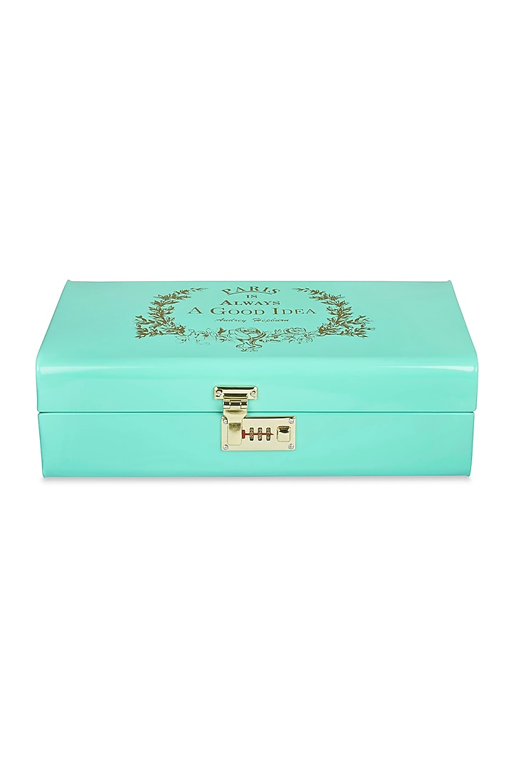 Elan Vintage Storage Trunk, Decorative Box (Paris, Long, Aqua) by Living with Elan at Pernia's Pop Up Shop