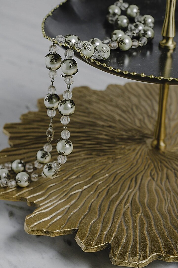 The Dhoora Kesar Three Tier Stand (Antique Black) by Living with Elan at Pernia's Pop Up Shop