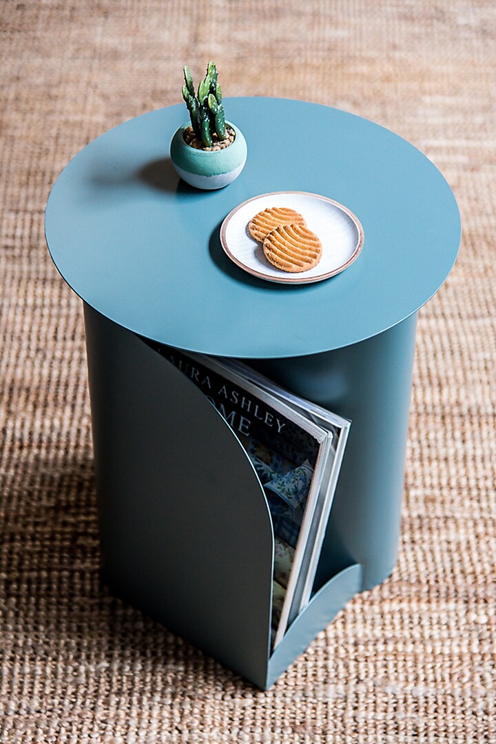 Sea Green Metal Table by Living with Elan