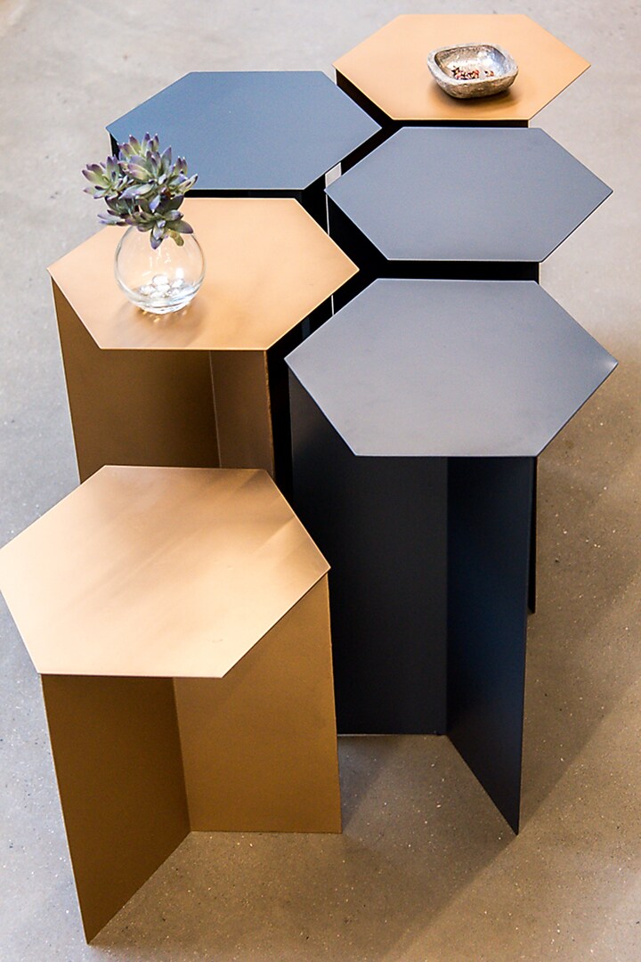Grey Metal Table by Living with Elan at Pernia's Pop Up Shop
