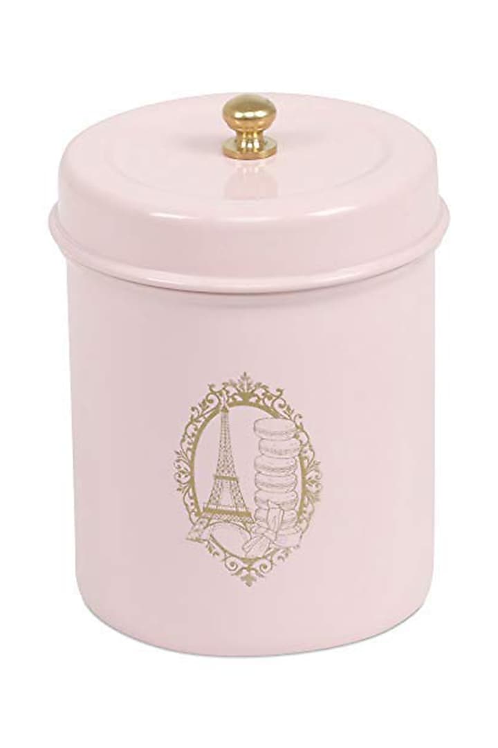 Light Pink Galvanised Steel Canister by Living with Elan at Pernia's Pop Up Shop