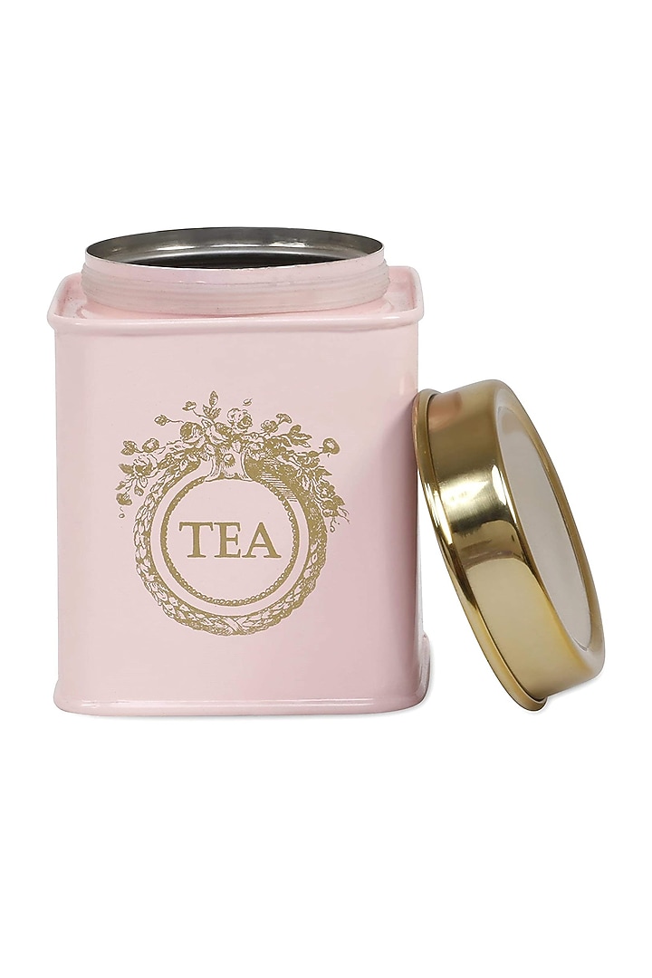 Light Pink Galvanised Steel Canisters (Set of 3) by Living with Elan at Pernia's Pop Up Shop