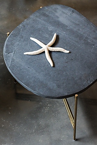 Charcoal Black Stainless Steel Table by Living with Elan