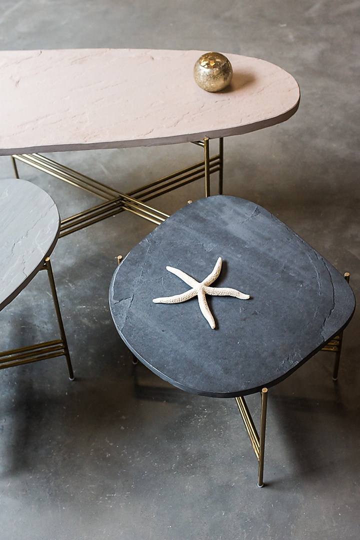 Charcoal Black Stainless Steel Table by Living with Elan at Pernia's Pop Up Shop