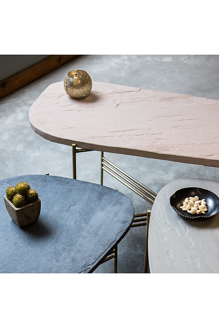 Multi-Colored Stainless Steel Tables (Set of 3) by Living with Elan at Pernia's Pop Up Shop