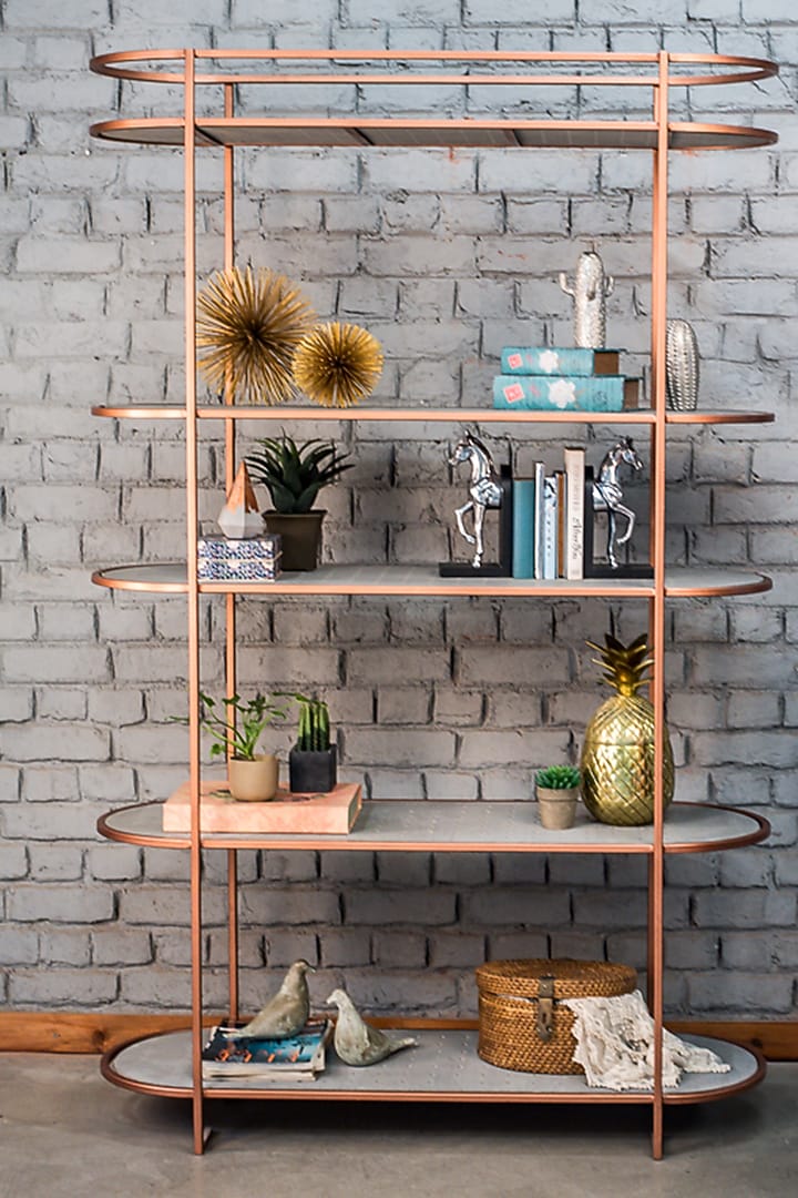 Copper Finish Metal Storage Rack by Living with Elan at Pernia's Pop Up Shop