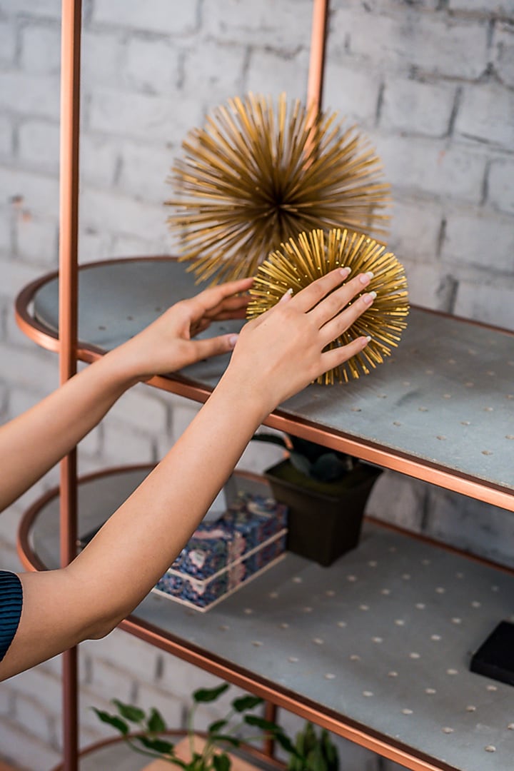 Copper Finish Metal Storage Rack by Living with Elan at Pernia's Pop Up Shop