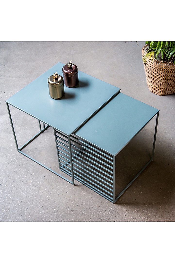 Sea Green Metal Tables (Set of 2) by Living with Elan