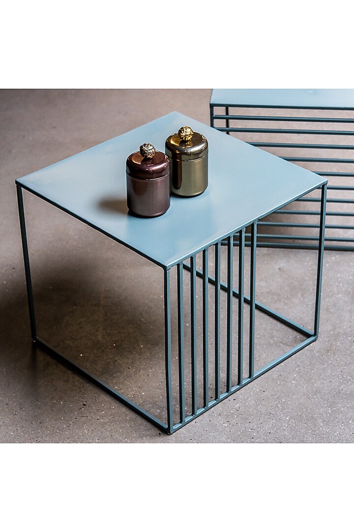 Sea Green Metal Tables (Set of 2) by Living with Elan at Pernia's Pop Up Shop